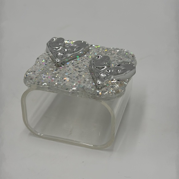 Glitter Love Heart Charger Case Compatible with iPhone 11/12/13/14/15 Pro Max - Picture 4 of 13